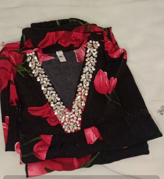 Red Mystique Kaftaan Set