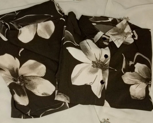 Monochrome Bloom Co-ord Set