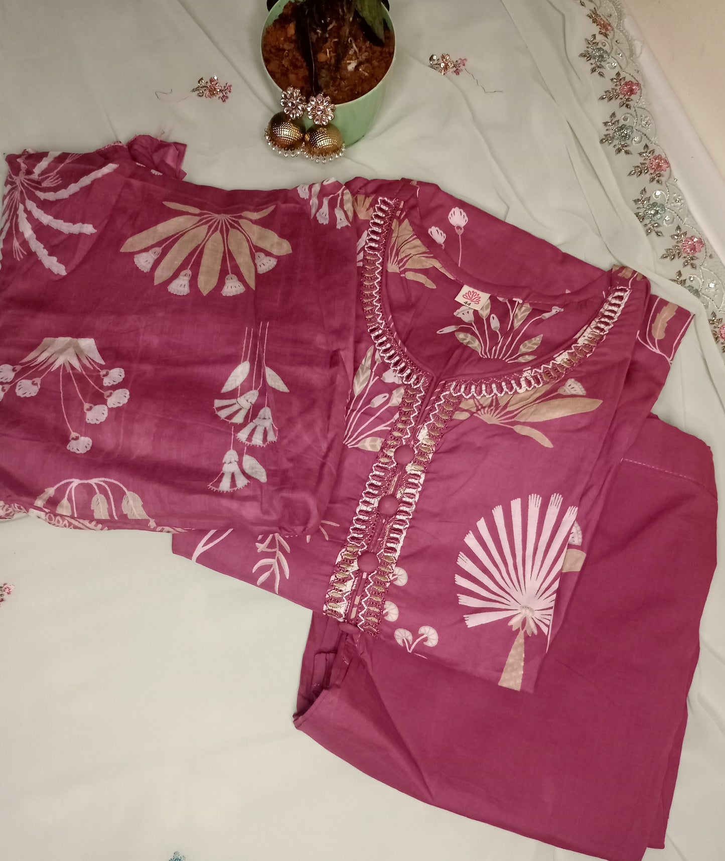 Blush Floral Charm Kurta Set