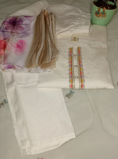 Ivory Luxe Floral Ensemble